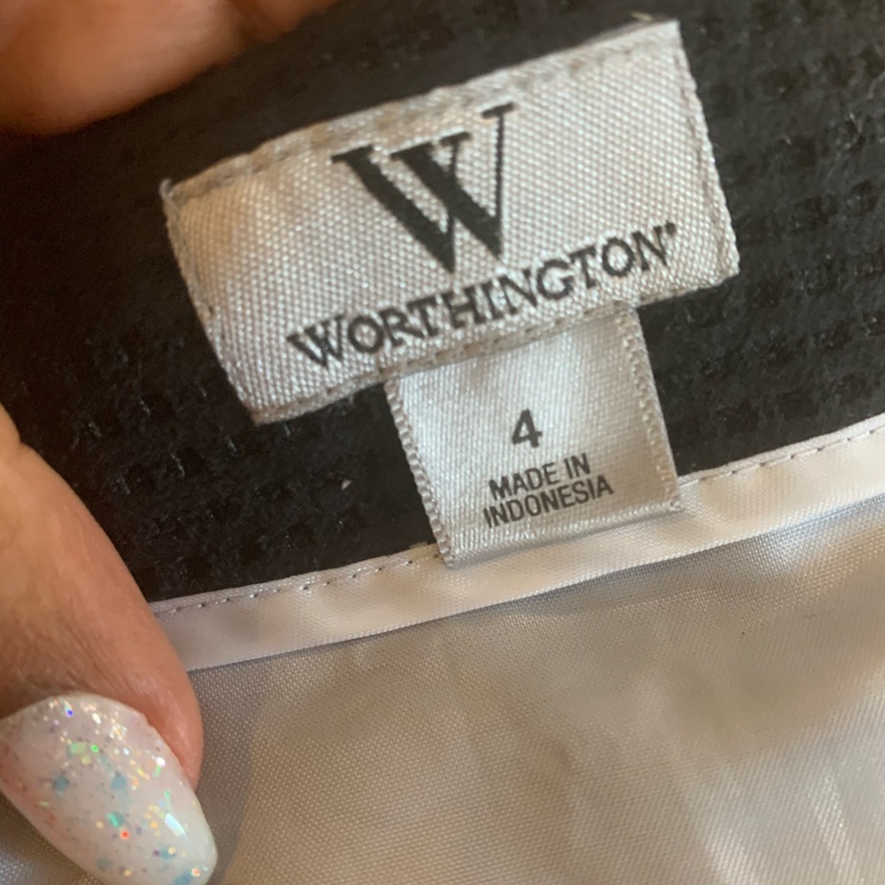 0319 Worthington Black Faux Suede Perforated Mini - Picture 7 of 8